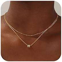 Yoosteel Layered Initial Necklaces for Women Trendy - 14K Gold-Plated Layering Letter A-Z Initial Necklace Stack Birthday Gifts for Women Teen Girls Jewelry - Image 1