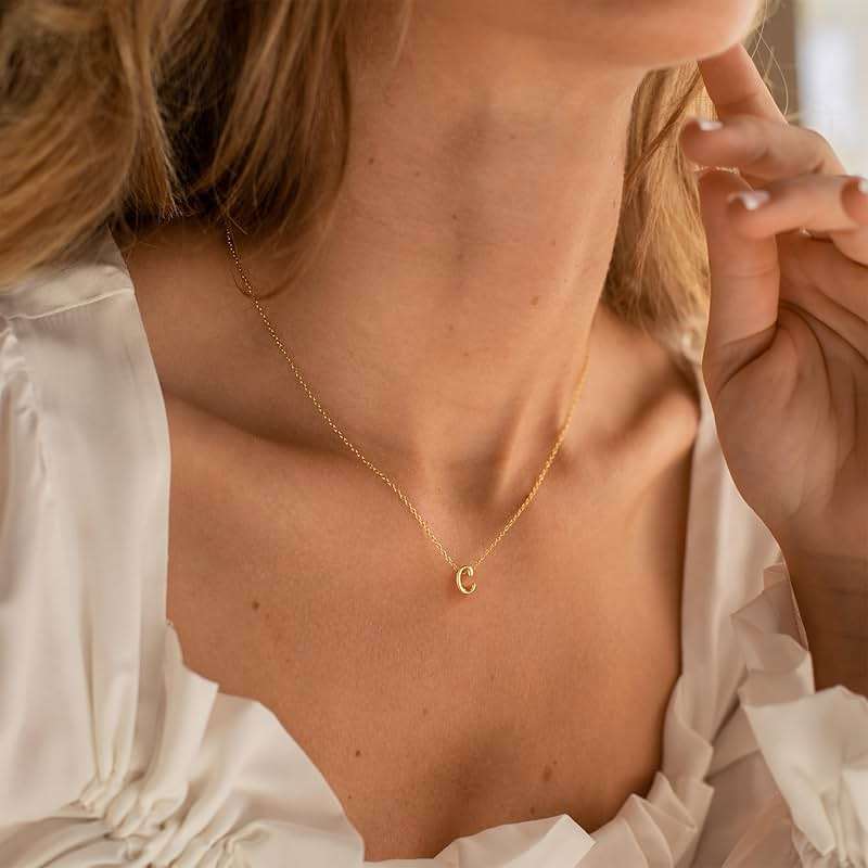 Yoosteel Layered Initial Necklaces for Women Trendy - 14K Gold-Plated Layering Letter A-Z Initial Necklace Stack Birthday Gifts for Women Teen Girls Jewelry - Image 5