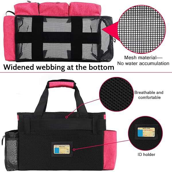 Timoxi Large Cleaning Caddy Bag Built-in Sturdy Support Board, Cleaning Organizer with Detachable Divider, Cleaning Supply Tote with Adjustable Shoulder Strap&Waist Belt for Cleaners & Housekeeper - Image 6