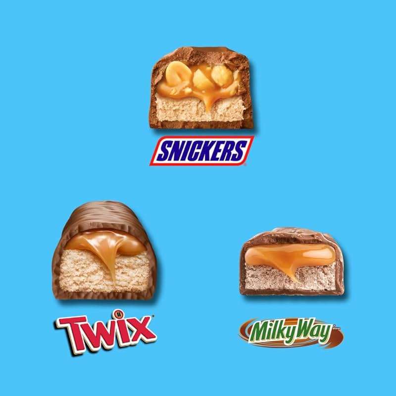 SNICKERS, TWIX & MILKY WAY Minis Assorted Chocolate Candy Variety Pack, Candy Bag, 150 Ct Bulk Bag - Image 3