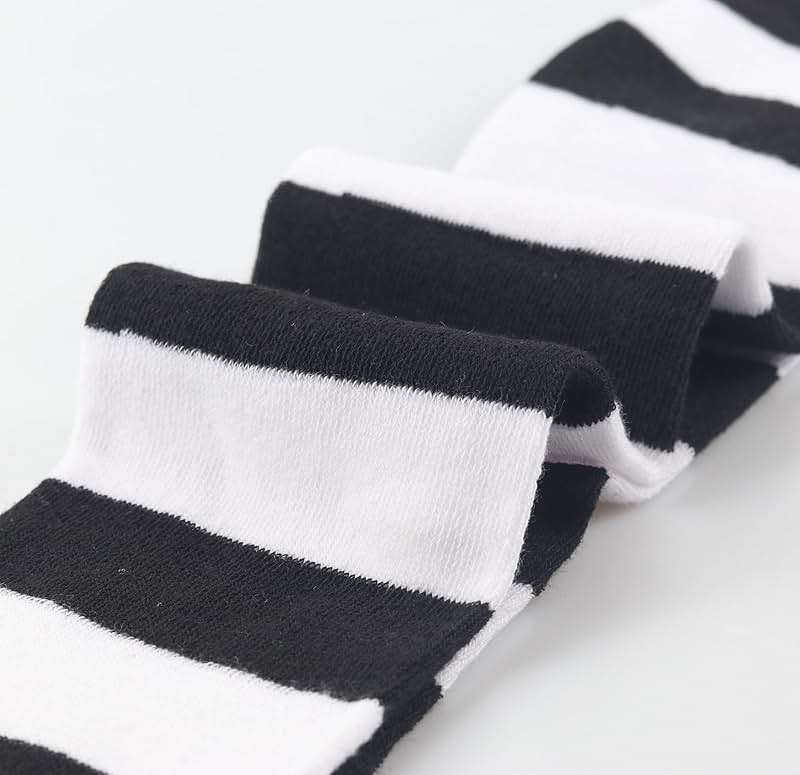 Bestjybt Women Striped Thigh High Socks Over Knee Socks Knee High Costume Stockings Leg Warmers - Image 3