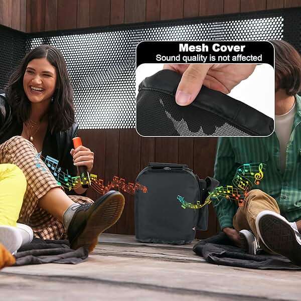 TXEsign Speaker Cover Mesh Protective Cover for JBL PartyBox Encore Essential Party Speaker, Replacement Speaker Slip Sleeve with Side Microphone Storage Bag Accessories Bag - Image 4