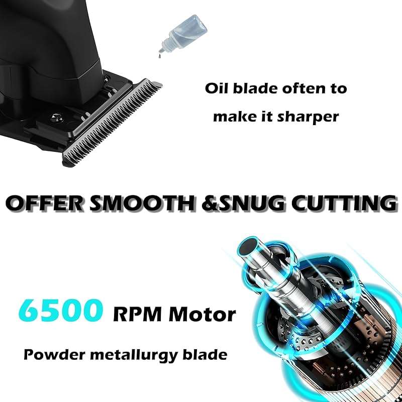 KEMEI PG2299 Professional Hair/Beard Trimmer for Men, Zero Gapped Hair Clippers for Barbers, Cordless - Image 3