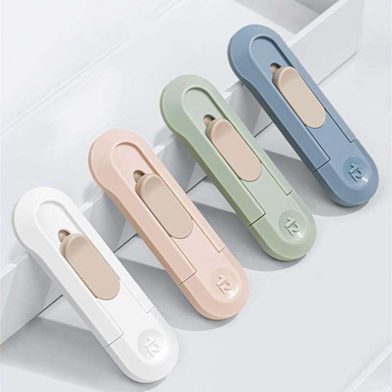 4pcs Utility Knife Box Cutters, Retractable Letter Opener, Sharp Cartons Cardboard Cutter Razor Knife for Christmas, Smooth Mechanism Perfect for Office and Home Use - Image 2