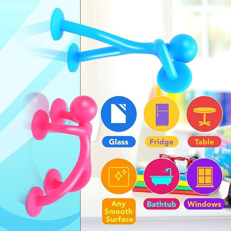 Suction Cup Fidget Sensory Toys: 48 Pack Suction Cup People Toys Fidget Toy for Autism Autistic ADHD Kids Ages 3+, Creative Travel Toy Idea for Boys Girls, Fidget Toys Bulk for Classroom - Image 5