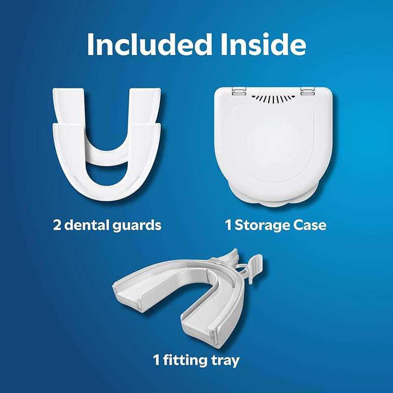 Amazon Basics Rest Assured Grind No More Classic Dental Guard, Teeth Grinding Protection, Bruxism Night Guard, Moldable Custom-Fit, Storage Case and Fitting Tray, 2 Pack - Image 3