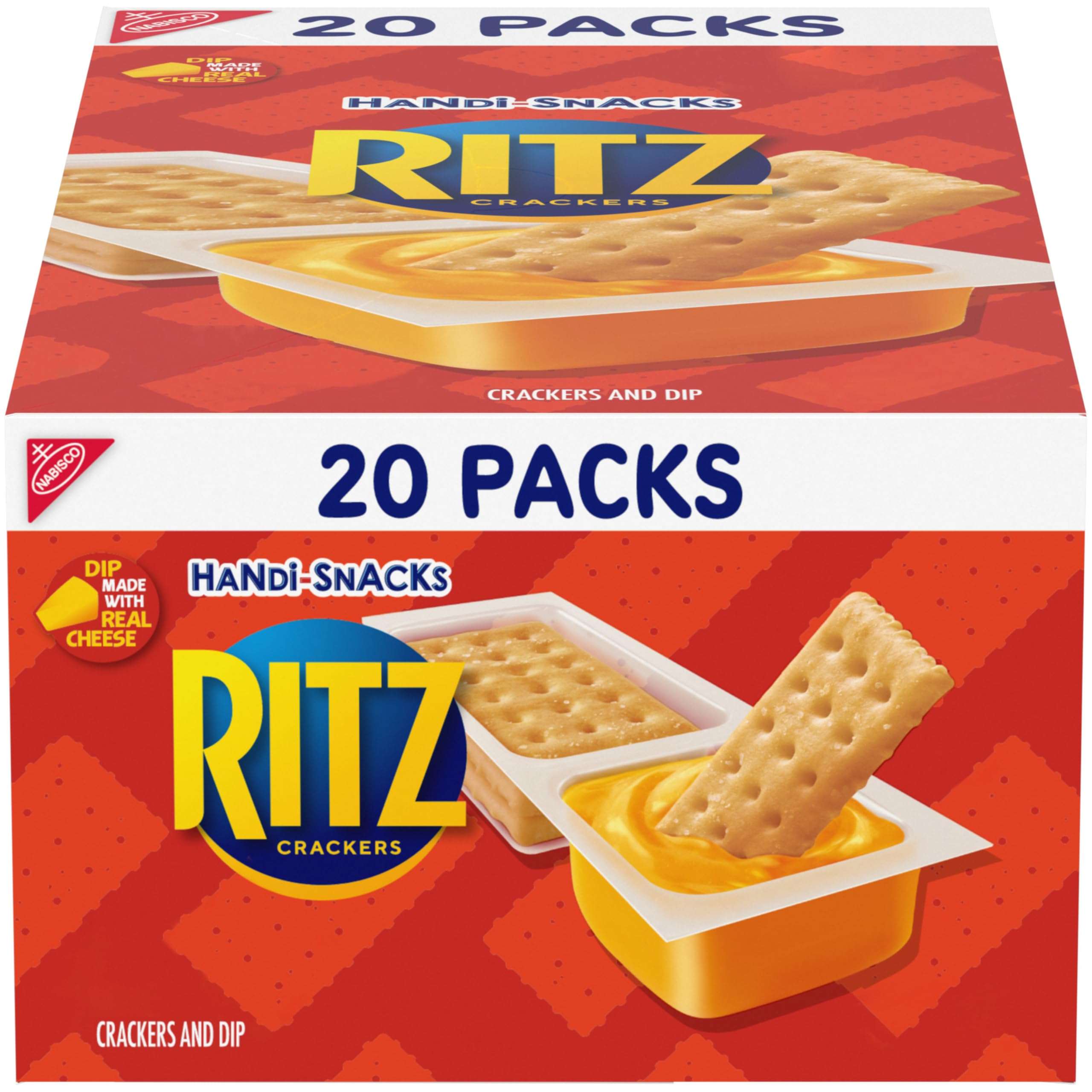 Handi-Snacks RITZ Crackers 'N Cheesy Dip Snack Packs, 20 Snack Packs - Image 1