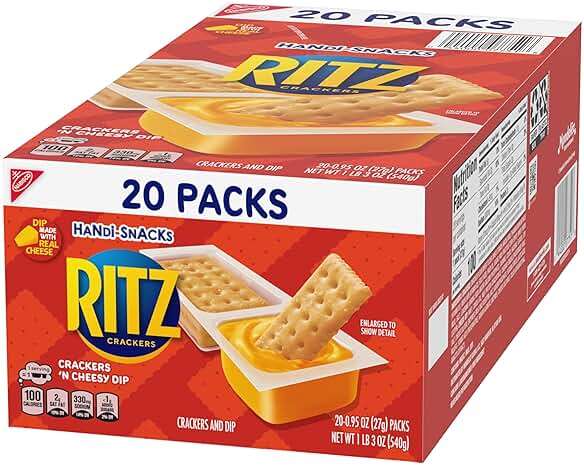 Handi-Snacks RITZ Crackers 'N Cheesy Dip Snack Packs, 20 Snack Packs - Image 14