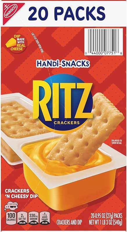 Handi-Snacks RITZ Crackers 'N Cheesy Dip Snack Packs, 20 Snack Packs - Image 18