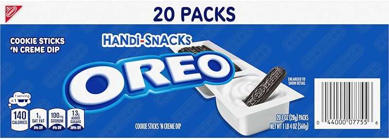 Handi-Snacks OREO Cookie Sticks 'N Creme Dip Snack Packs, 20 Snack Packs - Image 16