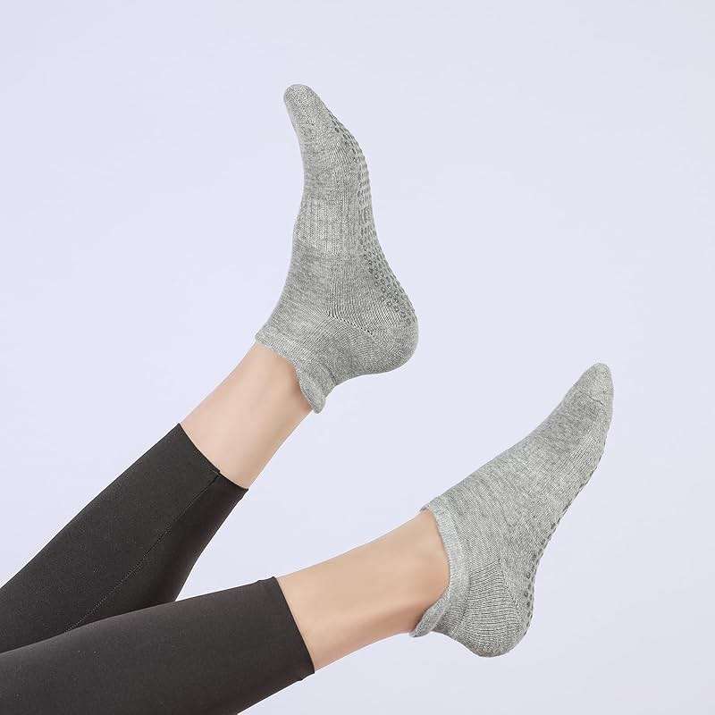 loudashuaiqi Grip Pilates Socks Non Slip Athletic Yoga Socks with Grips for Women Grippy socks for Hospital Workout Barre - Image 4