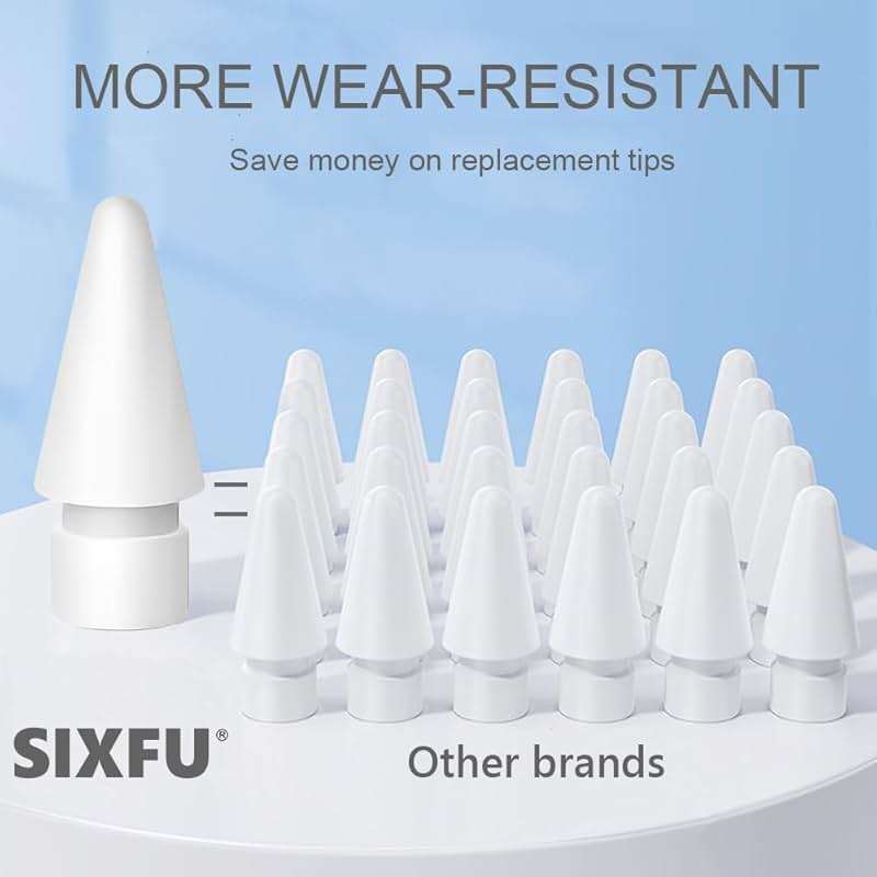 SIXFU Replacement Tips for Apple Pencil 2nd Generation/ 1st Generation Tips, iPencil Nibs Accessories for iPad Pro Pencil 2/1 Gen(4 Pack) - Image 6