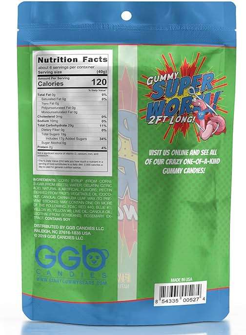 Gummy Super Worm - 2 Feet of Flavor, 3-Pack, Original & Sour Options from GGB Candies (Original, 3 Pack) - Image 2