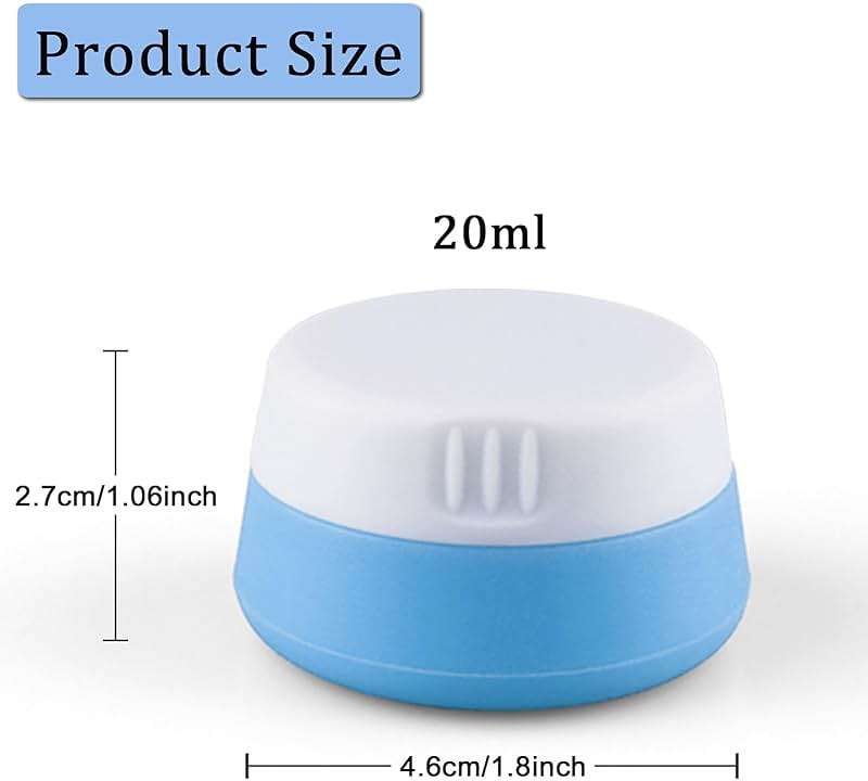 Kitchen GIMS Travel Containers for Toiletries 6 Pack 0.7oz TSA Approved Size Silicone Jars With Lids Leak-proof Accessories for Cosmetic Makeup Cream - Image 4