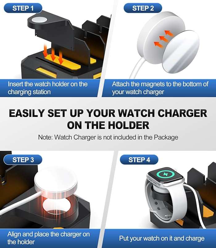 Charging Station for Multiple Devices, Honcila 6 in 1 Multi Charger Station Charging Dock for Cellphone Tablet iPhone iPad and More - 50W Charging Station Organizer with 6 Mixed Charging Cables - Image 6