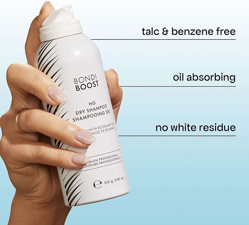 BONDIBOOST HG Dry Shampoo For Women & Men [3.95 oz] - Clinically Tested to Cleanse + Volumizes Hair, Refreshes + Protects & Strengthens Hair - Clean Formula with Rosemary - All Hair Types - Image 2