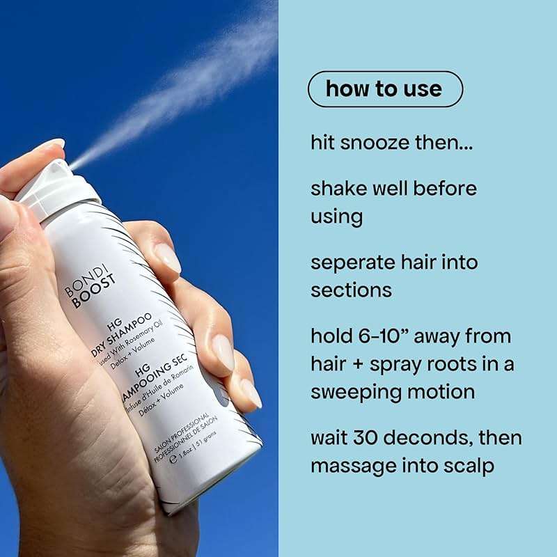 BONDIBOOST HG Dry Shampoo For Women & Men [3.95 oz] - Clinically Tested to Cleanse + Volumizes Hair, Refreshes + Protects & Strengthens Hair - Clean Formula with Rosemary - All Hair Types - Image 7
