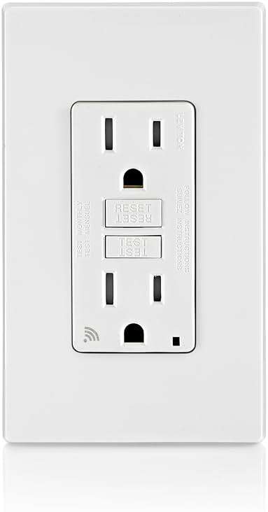 Leviton Smart GFCI, 15 Amp, Self Test, Tamper-Resistant with LED Indicator Light, Send Notifications Directly to Your Smartphone, D2GF1-KW, White - Image 2