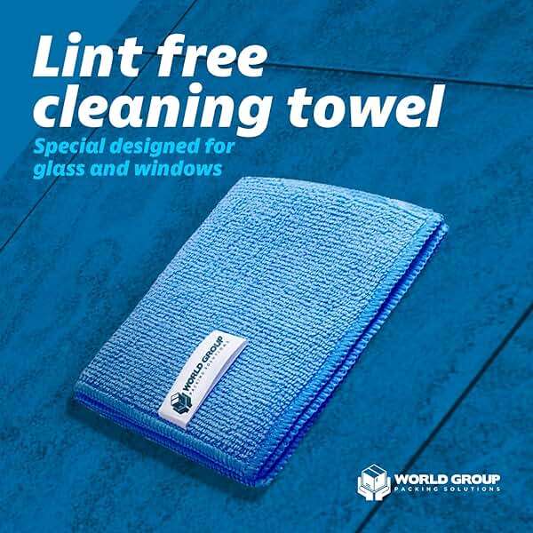 World Group Packing Solutions Glass Cleaner Foam, Foaming Action & Spray, 19oz - 2 Pack - Clean Fresh Scent - Bundled With 2 Microfiber Rags - Image 3