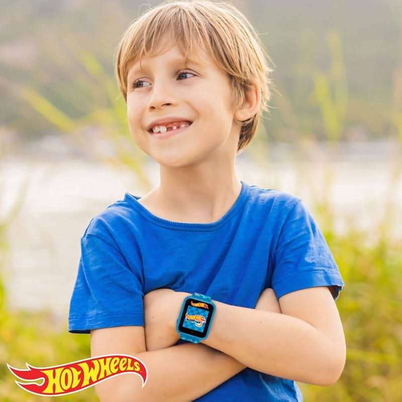 Hot Wheels Interactive Kids Smartwatch – Touchscreen Watch with Camera, Games, Voice Recorder, Step Tracker, Alarm & Timer – Racing-Inspired Design, USB Rechargeable – Fits Wrists 5.5" to 8" - Image 4