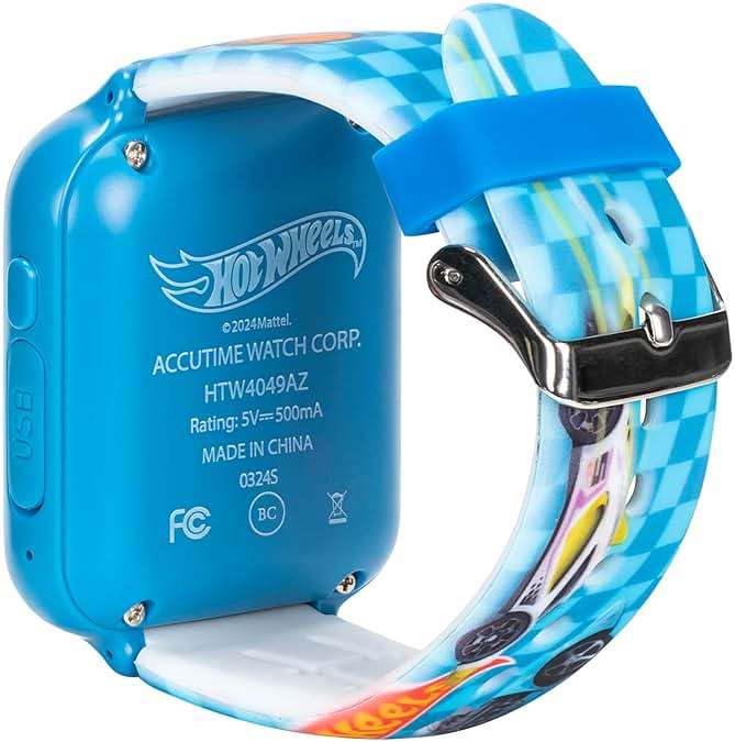 Hot Wheels Interactive Kids Smartwatch – Touchscreen Watch with Camera, Games, Voice Recorder, Step Tracker, Alarm & Timer – Racing-Inspired Design, USB Rechargeable – Fits Wrists 5.5" to 8" - Image 7