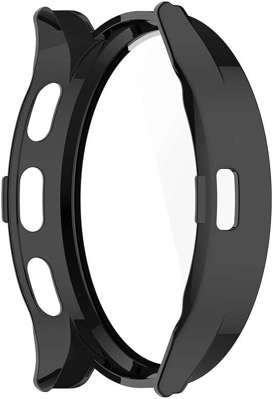 LOKEKE Compatible with Garmin Venu 3S Full Coverage PC Protective Watch Case Cover Tempered Glass Screen Film Protector Guard(Black) - Image 4