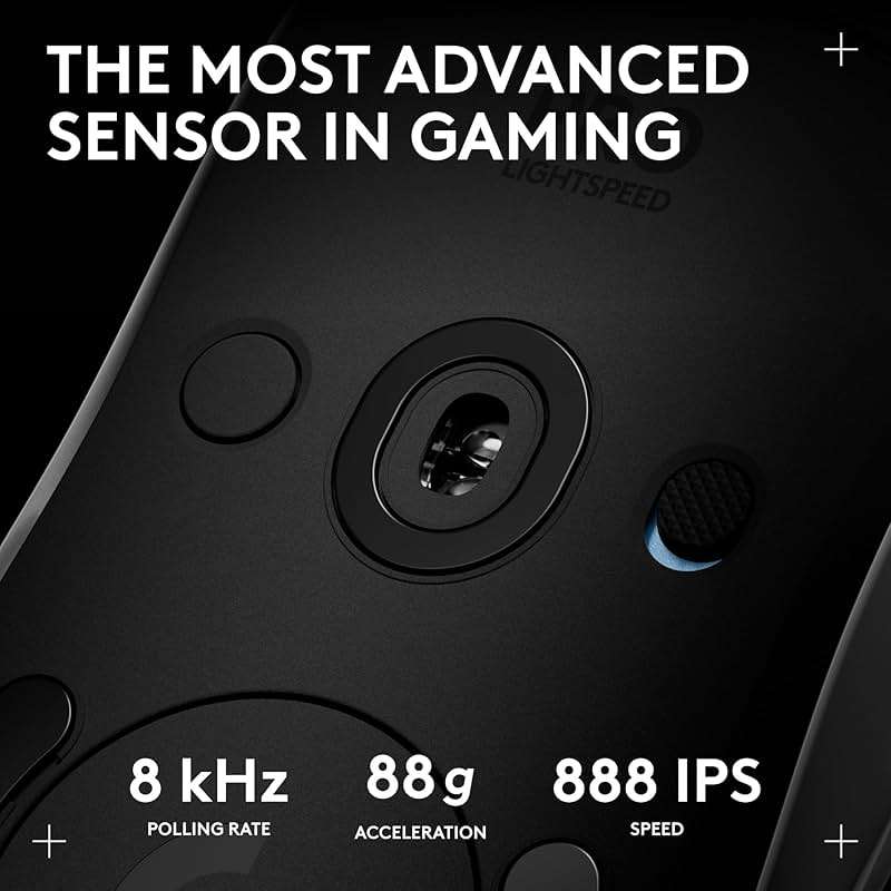 Logitech G PRO 2 Lightspeed Wireless Gaming Mouse, Right- or Left-Handed Mouse with up to 4 Customizable and Switchable Magnetic Side Buttons, 44K DPI Sensor, USB-C Charging, for PC/Mac - White - Image 4