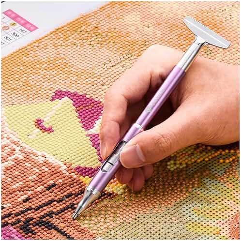 benote Diamond Art Painting Pen Refillable Wax Pen for Diamond Art Kit Accessories Self-Stick Drill Pens with Metal Correction Plate for 5D Craft DIY Nail - B18 - Image 3