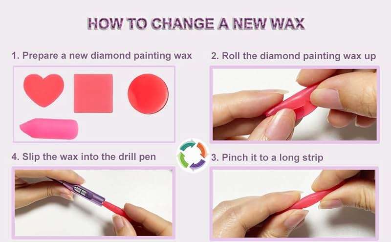 benote Diamond Art Painting Pen Refillable Wax Pen for Diamond Art Kit Accessories Self-Stick Drill Pens with Metal Correction Plate for 5D Craft DIY Nail - B18 - Image 5