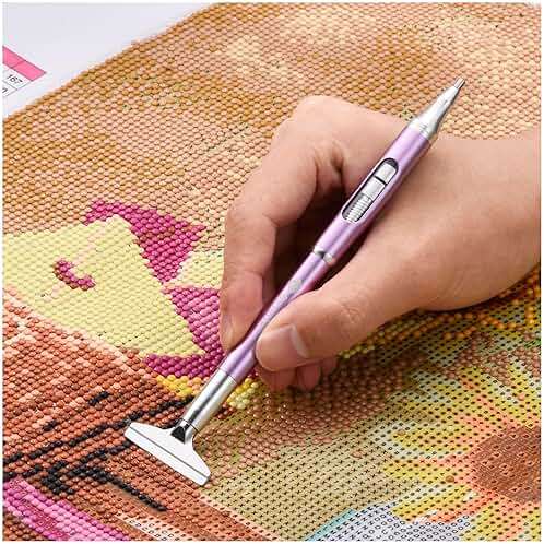 benote Diamond Art Painting Pen Refillable Wax Pen for Diamond Art Kit Accessories Self-Stick Drill Pens with Metal Correction Plate for 5D Craft DIY Nail - B18 - Image 9