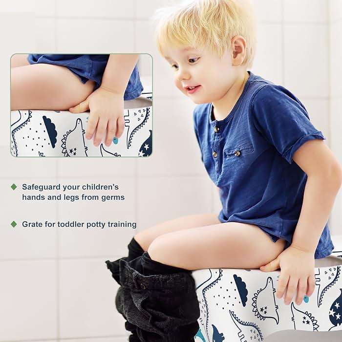 30 Pack Toilet Seat Covers Disposable, Large Waterproof Potty Covers for Toddlers, Kids, and Adults, Individually Wrapped for Travel, Toddler Potty Training for Public Restroom, Airplane, Trip - Image 4