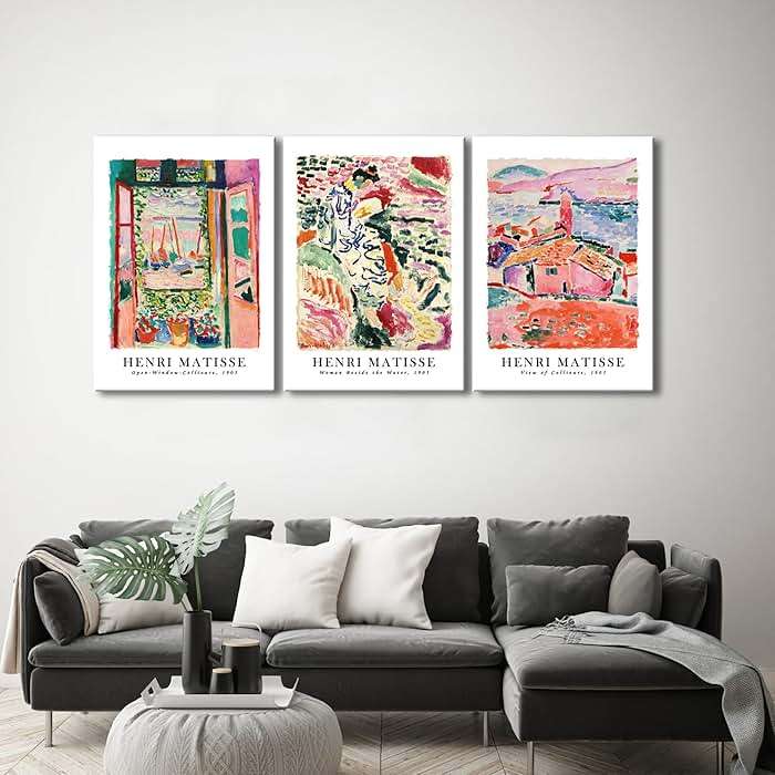Wieco Art 3 Piece Henri Mattise Canvas Wall Art Abstract Colorful Matisse Posters Canvas Prints for Wall and Home Office Decorations - Image 4