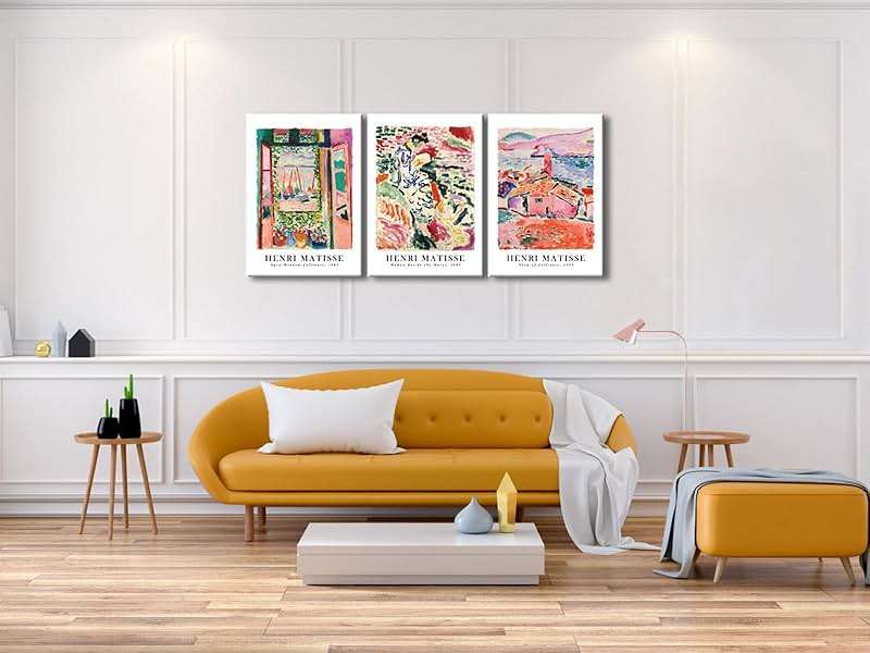 Wieco Art 3 Piece Henri Mattise Canvas Wall Art Abstract Colorful Matisse Posters Canvas Prints for Wall and Home Office Decorations - Image 5
