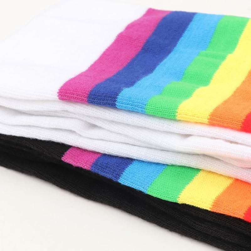 DRESHOW Extra Long High Thigh Socks Striped Over Knee Thin Tights Long Stocking - Image 7