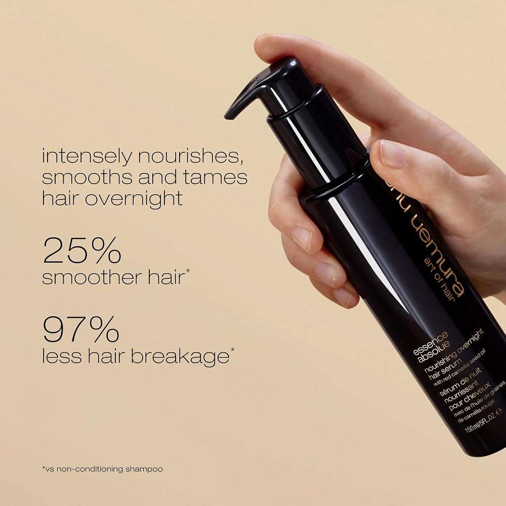 shu uemura art of hair Essence Absolue Nourishing Overnight Hair Serum - Hydrates and Detangles, Reduces Frizz and Enhances Shine, Lightweight Formula - Image 4