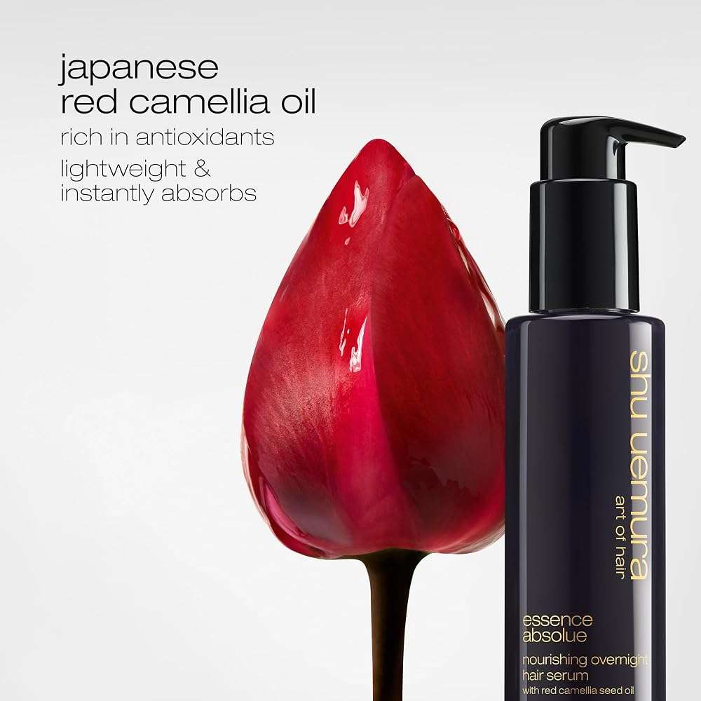shu uemura art of hair Essence Absolue Nourishing Overnight Hair Serum - Hydrates and Detangles, Reduces Frizz and Enhances Shine, Lightweight Formula - Image 5