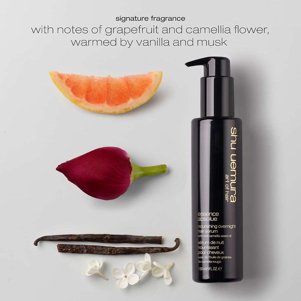 shu uemura art of hair Essence Absolue Nourishing Overnight Hair Serum - Hydrates and Detangles, Reduces Frizz and Enhances Shine, Lightweight Formula - Image 6
