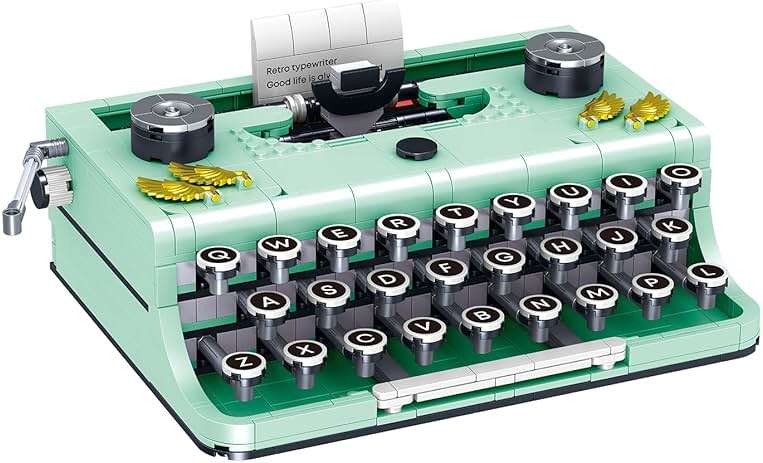 ELAICREE Ideas Retro Typewriter Building Set for Adults, 820PCS Classic Retro Series Typewriters Toys Model Best Nostalgic Gift - Image 2