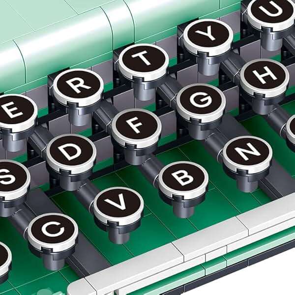 ELAICREE Ideas Retro Typewriter Building Set for Adults, 820PCS Classic Retro Series Typewriters Toys Model Best Nostalgic Gift - Image 3