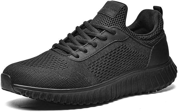 Bruno Marc Men's Non Slip Work Shoes Walking Zapatos Trabajo Black & Lightweight Sneakers Food Service Chef Kitchen Restaurant - Image 1