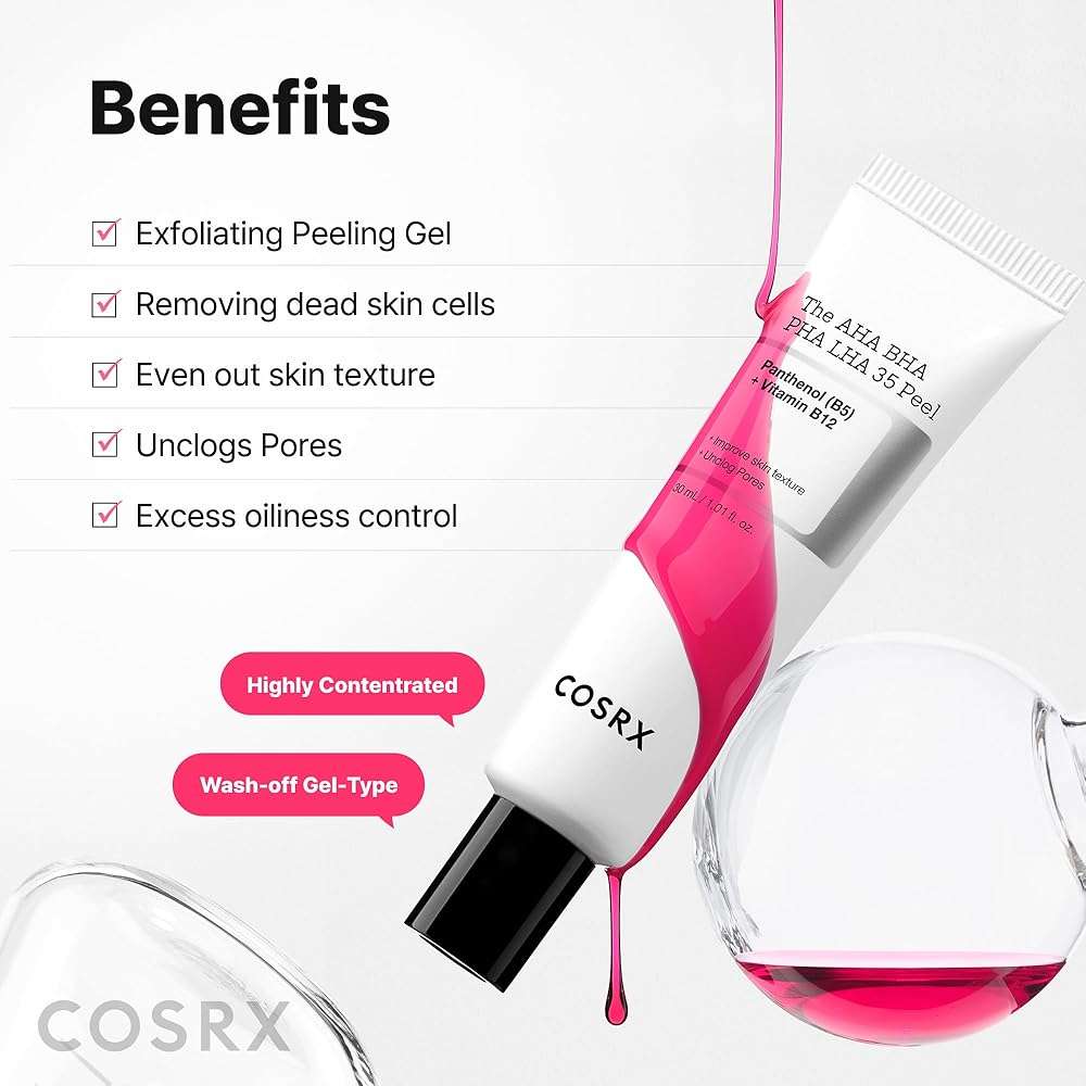 COSRX AHA BHA PHA LHA 35% Peel 1.01 fl. oz / 30 ml, Chemical Exfoliating Peeling Gel for Dull, Rough, Oily skin with Clogged Pored & Dead Skin Cells, Highly Concentrated - Image 5
