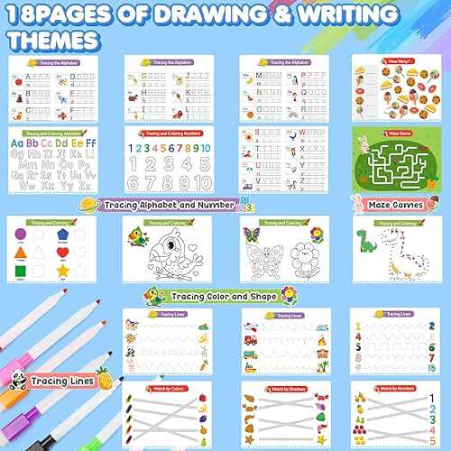 Busy Book for Toddlers 3-5, Preschool Learning Activities, Montessori Learning Educational Toys, Tracing Activity Coloring Books for Kids Ages 4-8, Autism Sensory Travel Toys, Birthday Gifts - Image 3