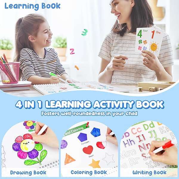Busy Book for Toddlers 3-5, Preschool Learning Activities, Montessori Learning Educational Toys, Tracing Activity Coloring Books for Kids Ages 4-8, Autism Sensory Travel Toys, Birthday Gifts - Image 5