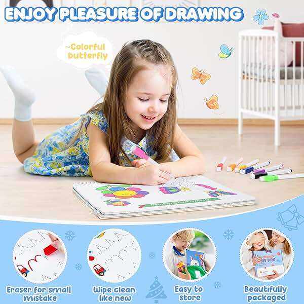 Busy Book for Toddlers 3-5, Preschool Learning Activities, Montessori Learning Educational Toys, Tracing Activity Coloring Books for Kids Ages 4-8, Autism Sensory Travel Toys, Birthday Gifts - Image 7