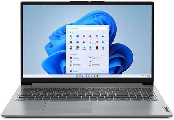 Lenovo IdeaPad 1 Laptop, 15.6” FHD Display, AMD Ryzen 5 5500U, 8GB RAM, 512GB SSD, Windows 11 Home, 720p Camera w/Privacy Shutter, Smart Noise Cancelling, Cloud Grey - Image 1
