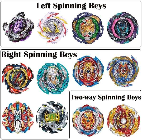 Bey Battling Burst Toy Set, 12pcs Spinning Burst Tops 2 Two-Ways Launchers with Grip, Combat Tops Battle Game with Portable Box Gift for Kids Children Boys 6-12 - Image 3