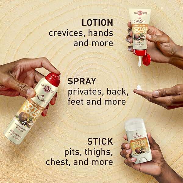 Old Spice Whole Body Deodorant Spray for Men, Aluminum Free, 24/7 Odor Protection, Dermatologist Tested, Gentle on Skin, Safe for Chest, Thighs, Feet, Whole Body Use, Vanilla + Shea Scent, 3.5 oz - Image 8