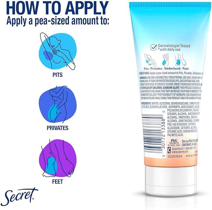 Secret Whole Body Deodorant Cream for Women, Peach & Vanilla Blossom Scent, Aluminum Free Deodorant, 72 HR Odor Protection, 3.0 oz - Image 14