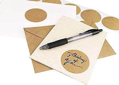 1000PCS Kraft Circle Stickers Dot Stickers, 1 Inch Round Blank Garage Sale Price Sticker Kraft Coding Tag Labels Brown Natural Envelope Seals for Home Classroom Jam Canning Jar Labels (Brown 1 Inch) - Image 7