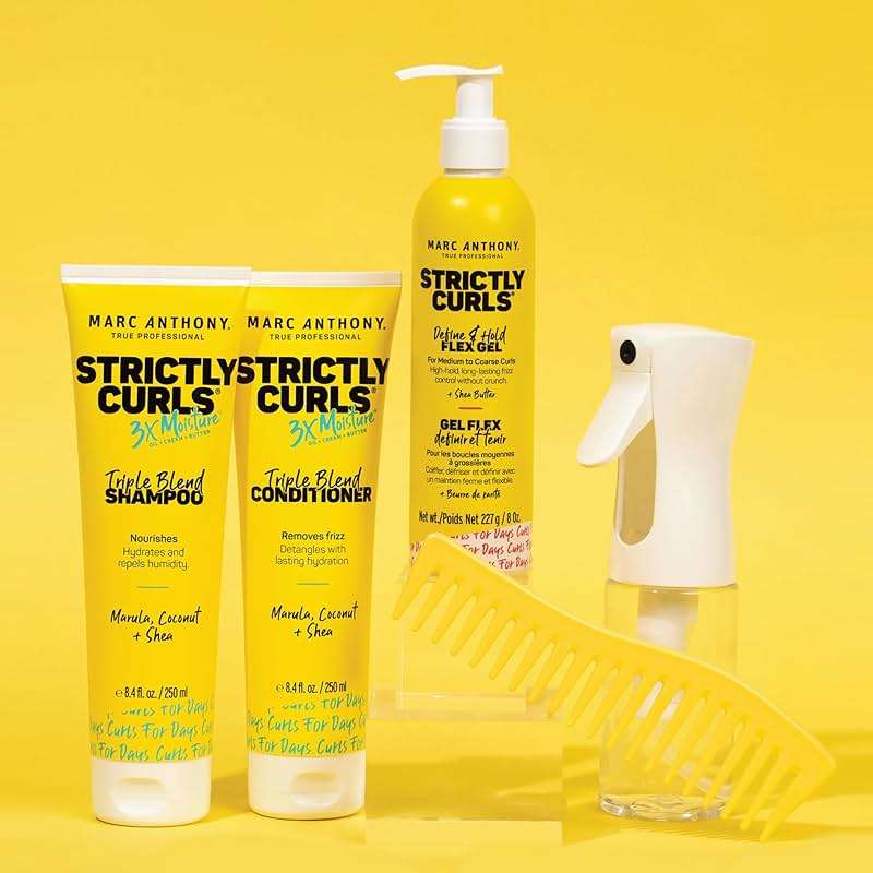 Marc Anthony Hair Styling Gel for Curly Hair, Strictly Curls - Long Lasting Strong Hold Curl Defining Hair Gel for Medium & Coarse Curls - Added Shine & No Flaking - Hair Products Reduces Frizz - Image 6